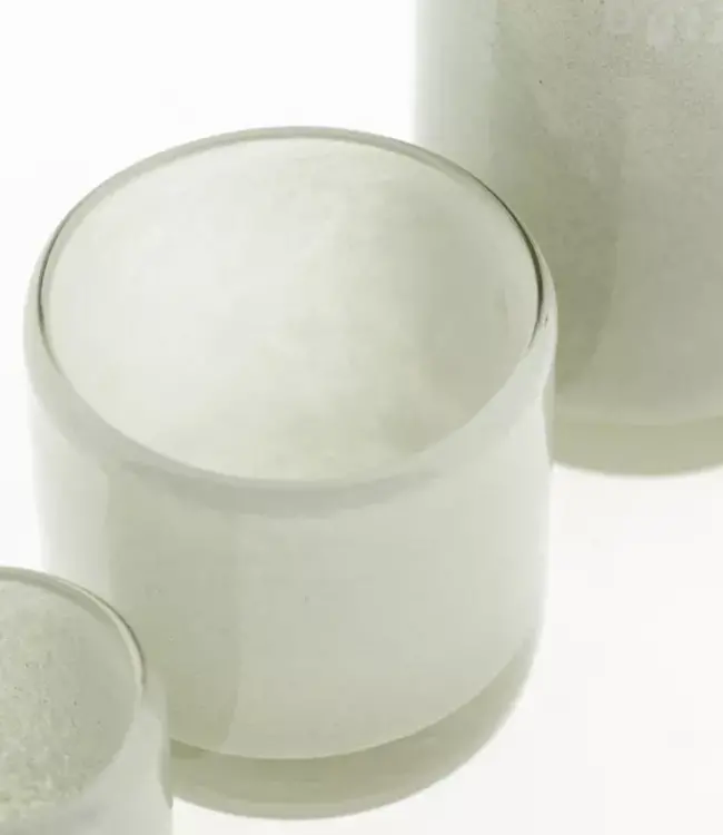 DutZ Kaarsenglas | Lichtgrijs | 3 Maten!