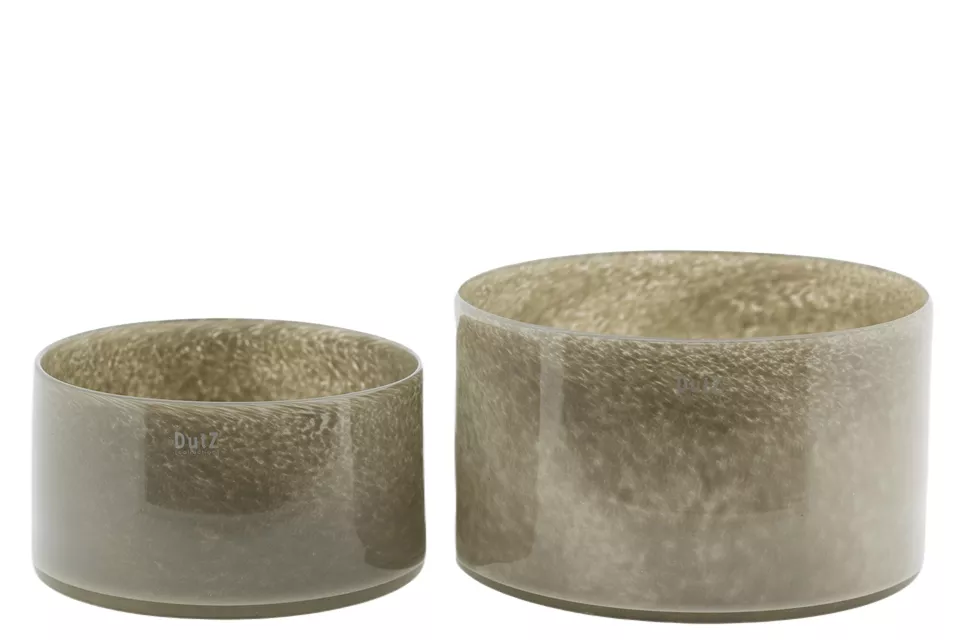 DutZ Kom Cilinder | Taupe | H13 x D25 cm