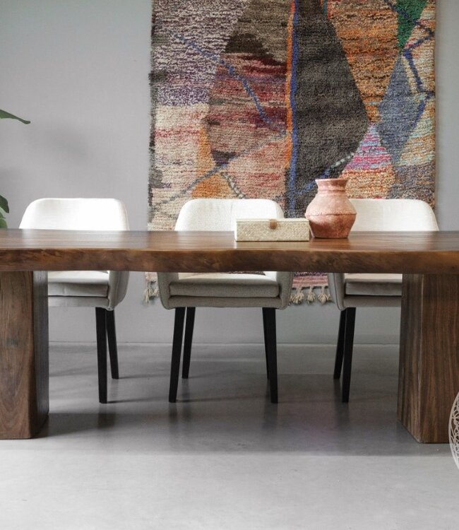 Be-Uniq Suar Eettafel | Suarhout | 3 Maten!