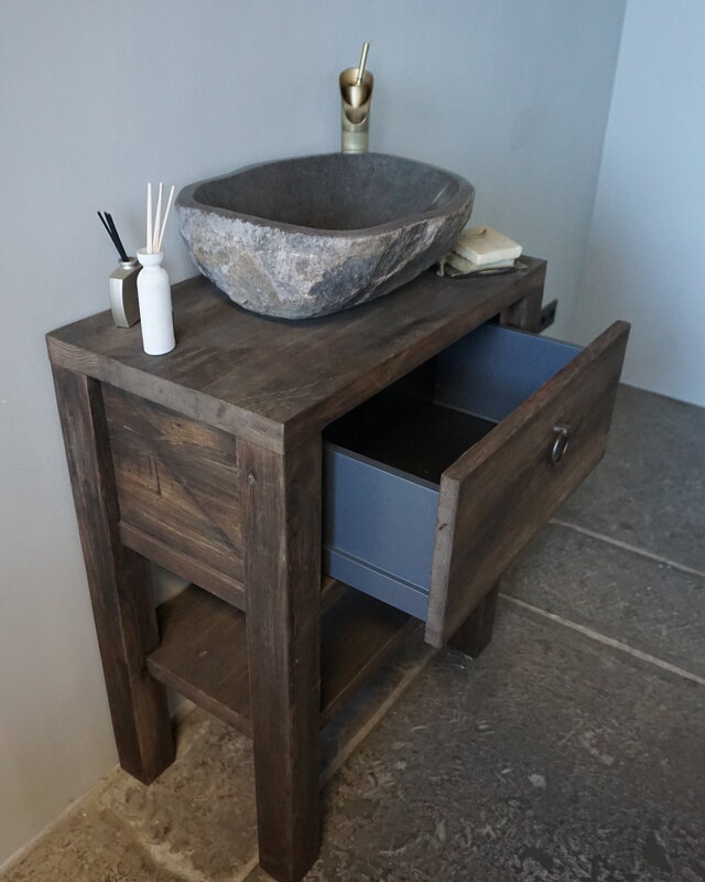 Rene Houtman Toiletmeubel Casper | Grenen Wagonplanken | Kies Maat