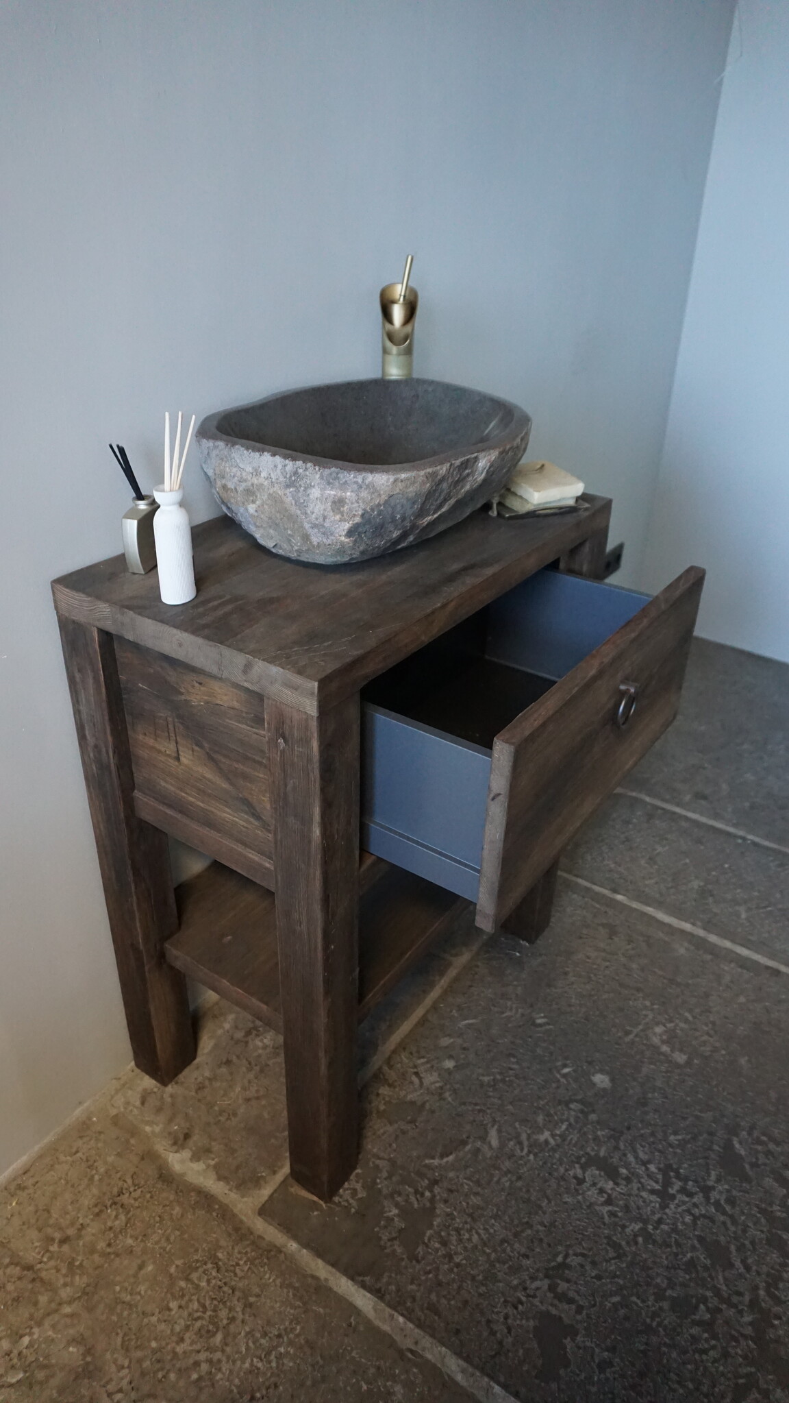 Rene Houtman Toiletmeubel Casper | Grenen Wagonplanken | Kies Maat