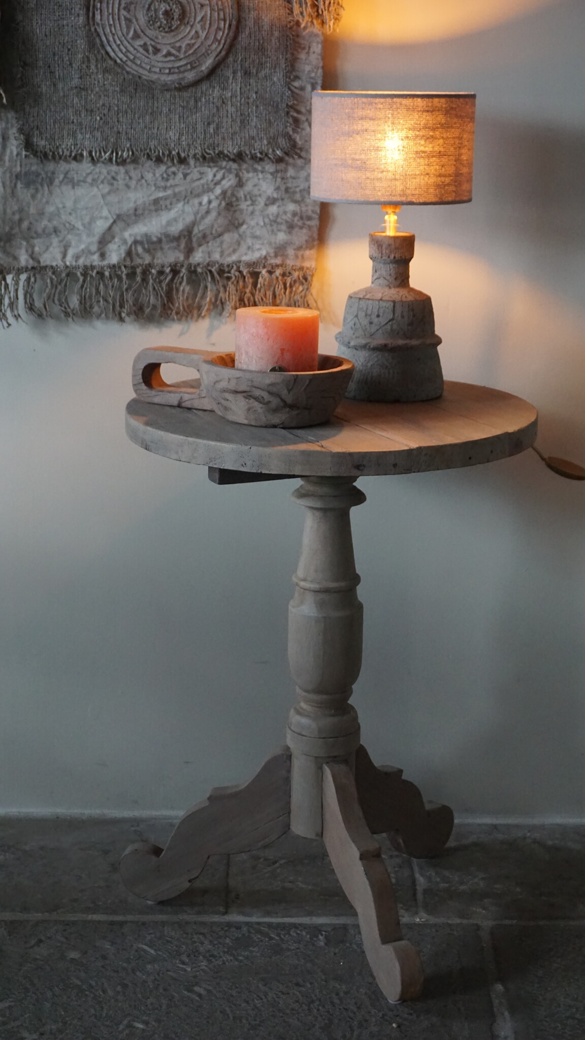 Rene Houtman Houten Wijntafel Willem | H71 x D50 cm