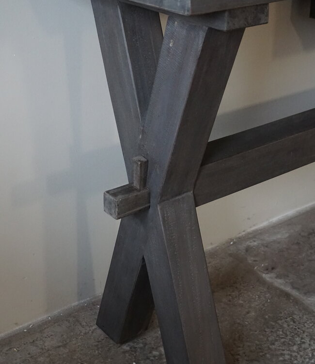 Rene Houtman Sidetable Cross Sita | Oud Hout | H80 x B200 cm