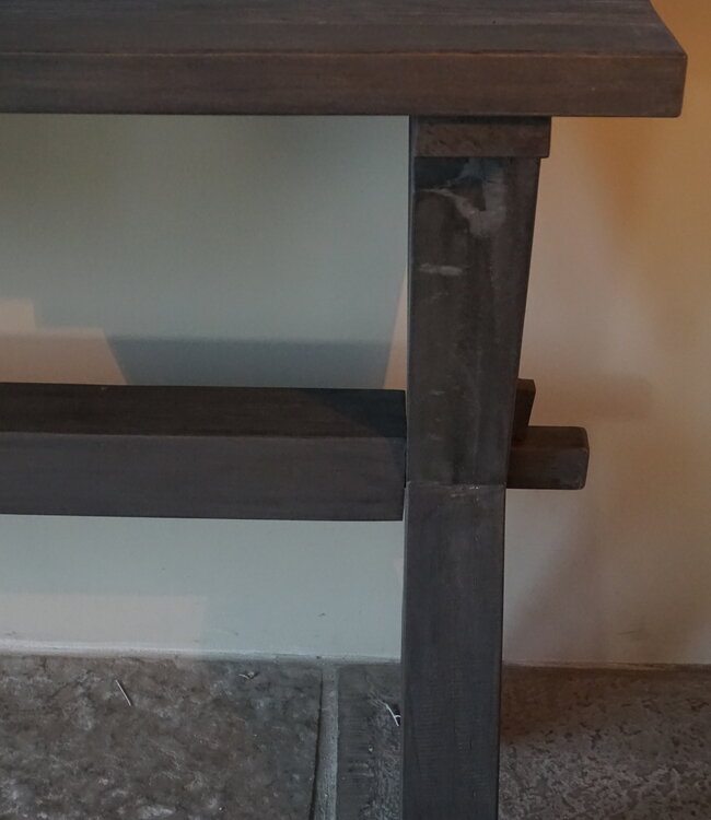 Rene Houtman Sidetable Cross Sita | Oud Hout | H80 x B200 cm