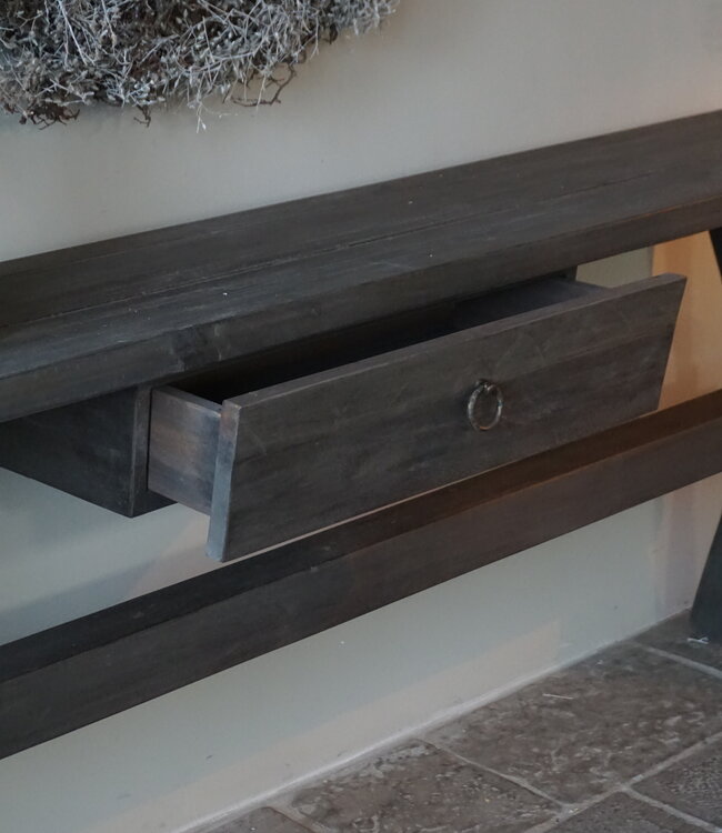 Rene Houtman Sidetable Cross Sita | Oud Hout | H80 x B200 cm