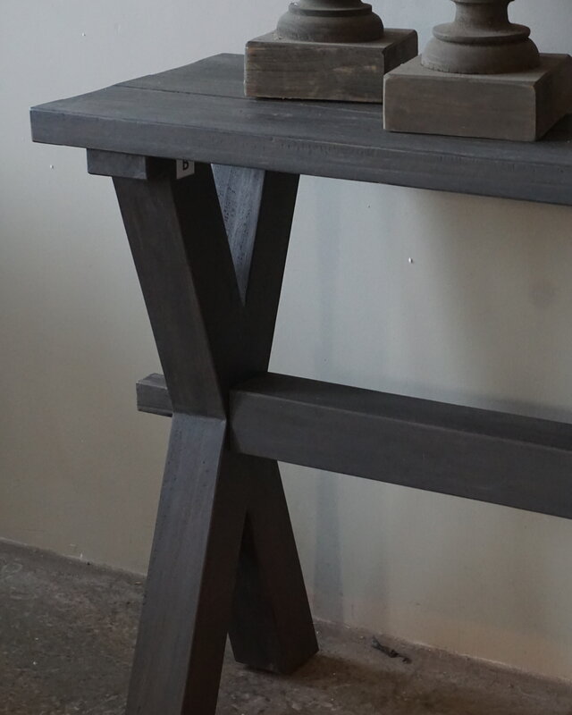 Rene Houtman Sidetable Cross Sita | Oud Hout | H80 x B200 cm