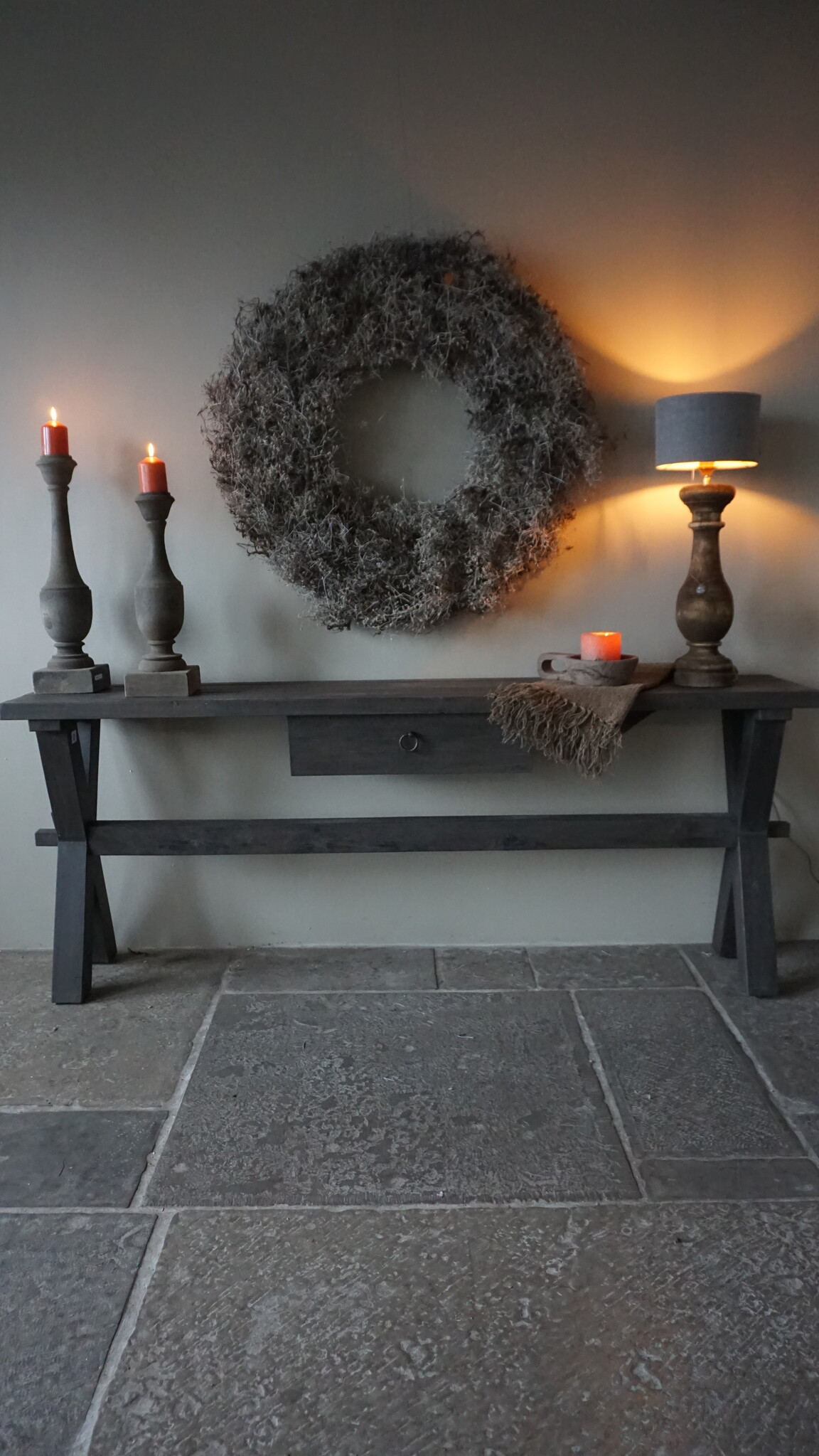 Rene Houtman Sidetable Cross Sanna | Oud Hout | H80 x B200 cm