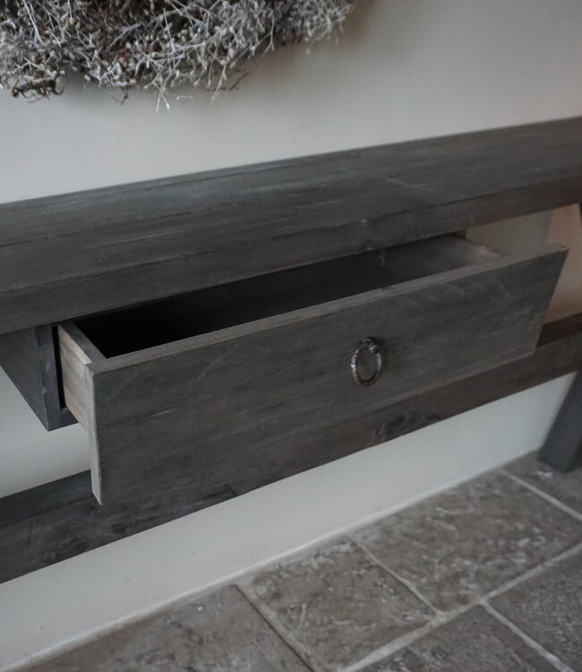 Rene Houtman Sidetable Cross Sanna | Oud Hout | H80 x B200 cm