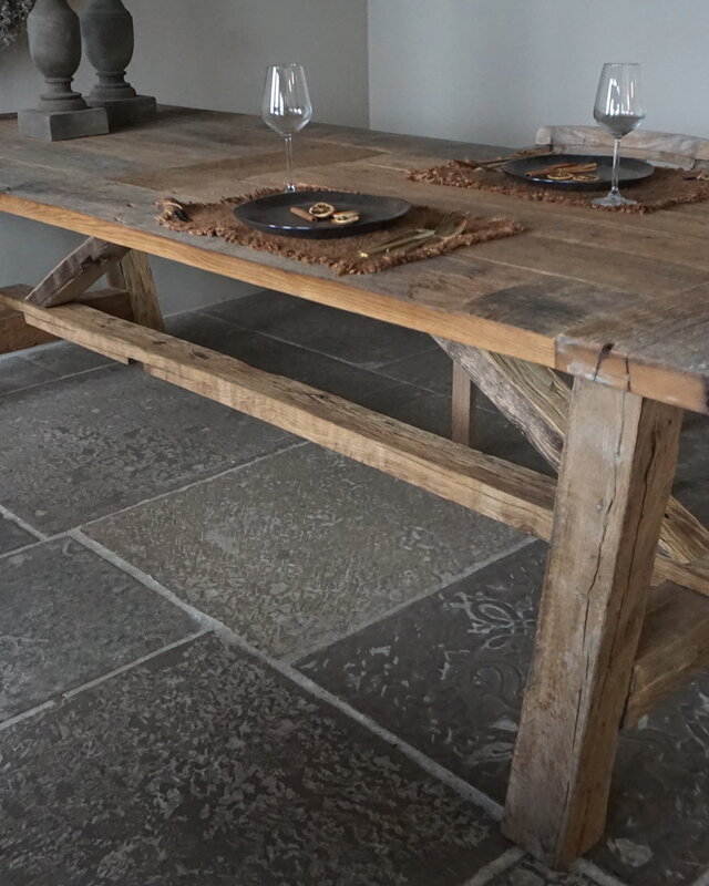 Rene Houtman Oud Eikenhouten Tafel | L270 x B99 x H79 cm