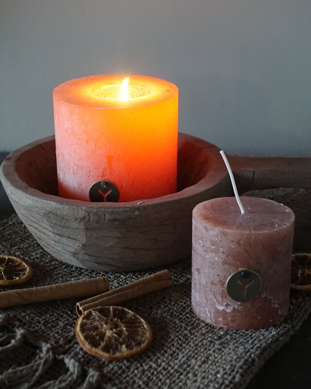 Brynxz Rustieke Kaars | Bric | H7 x D7 cm