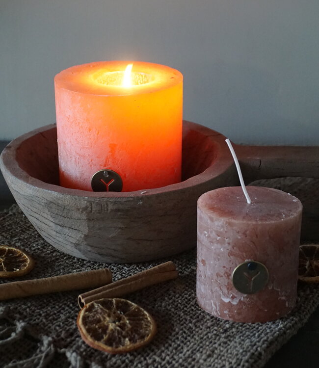 Brynxz Rustieke Kaars | Bric | H7 x D7 cm