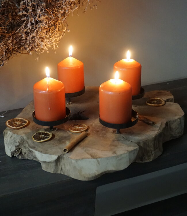 Rene Houtman Kaarshouder Teak | 4 houders | H10 x B40 x D40 cm