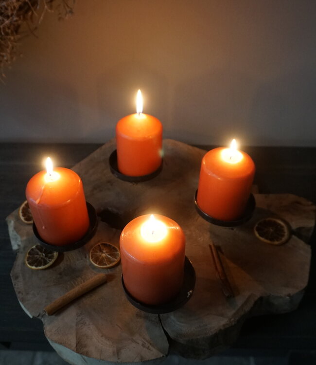 Rene Houtman Kaarshouder Teak | 4 houders | H10 x B40 x D40 cm