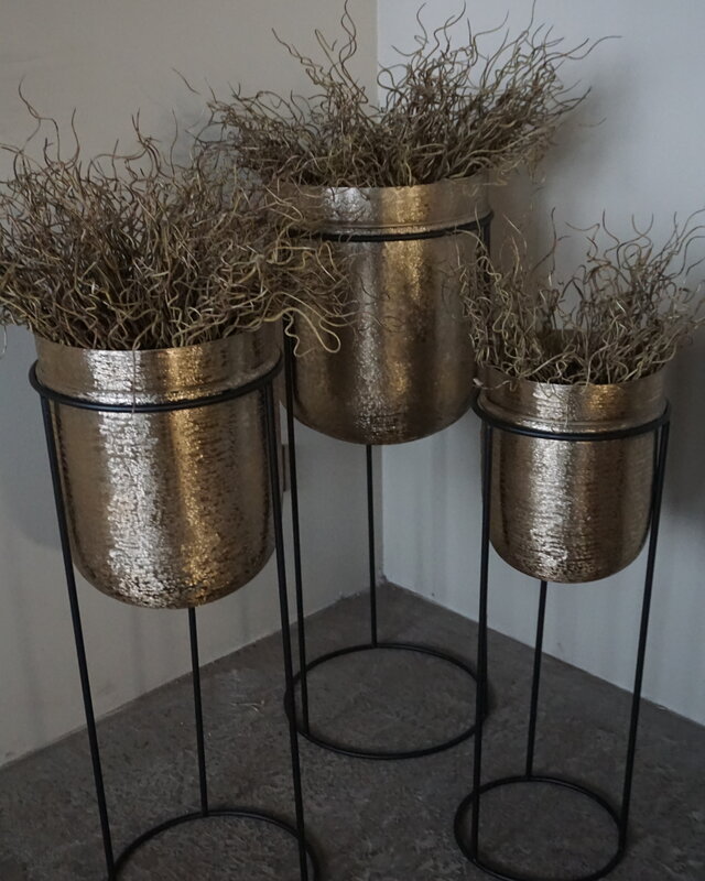 Rene Houtman Bloempot Op Standaard | Set Van 3 | 2 Kleuren!