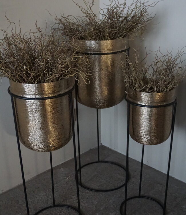 Rene Houtman Bloempot Op Standaard | Set Van 3 | 2 Kleuren!