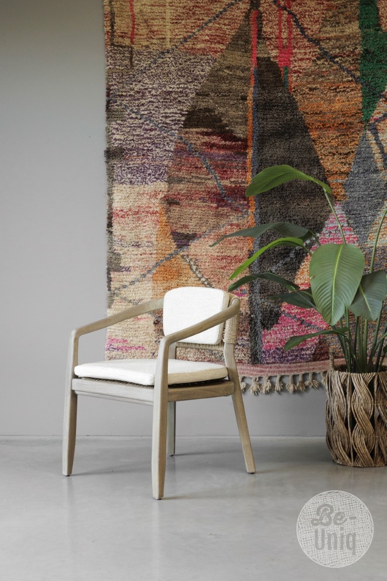 Be-Uniq Eetkamerstoel | Teakhout | H80 x B62 xD65 cm