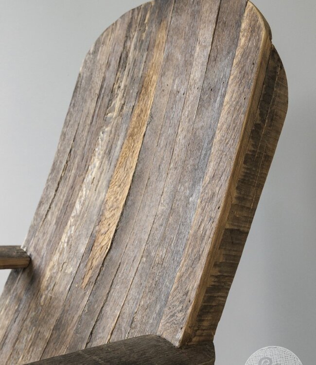 Be-Uniq Oud Houten Fauteuil | India | H125 x B66 x D80 cm