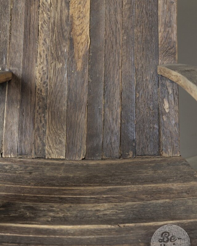 Be-Uniq Oud Houten Fauteuil | India | H125 x B66 x D80 cm