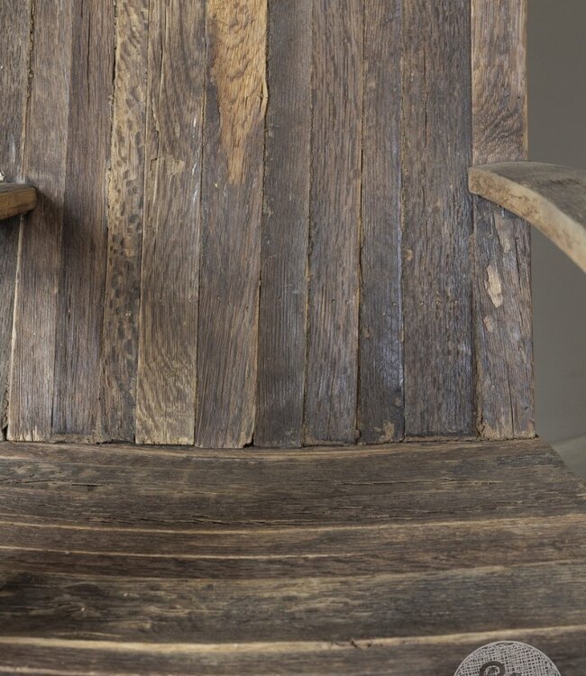 Be-Uniq Oud Houten Fauteuil | India | H125 x B66 x D80 cm