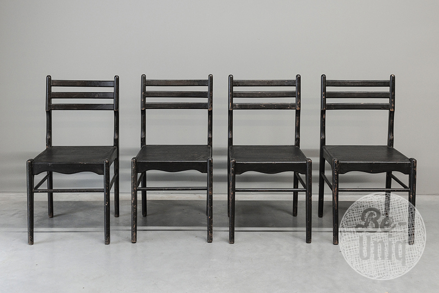 Be-Uniq Stoelenset | Set Van 4 | Vintage | H88 x B43 x D44 cm