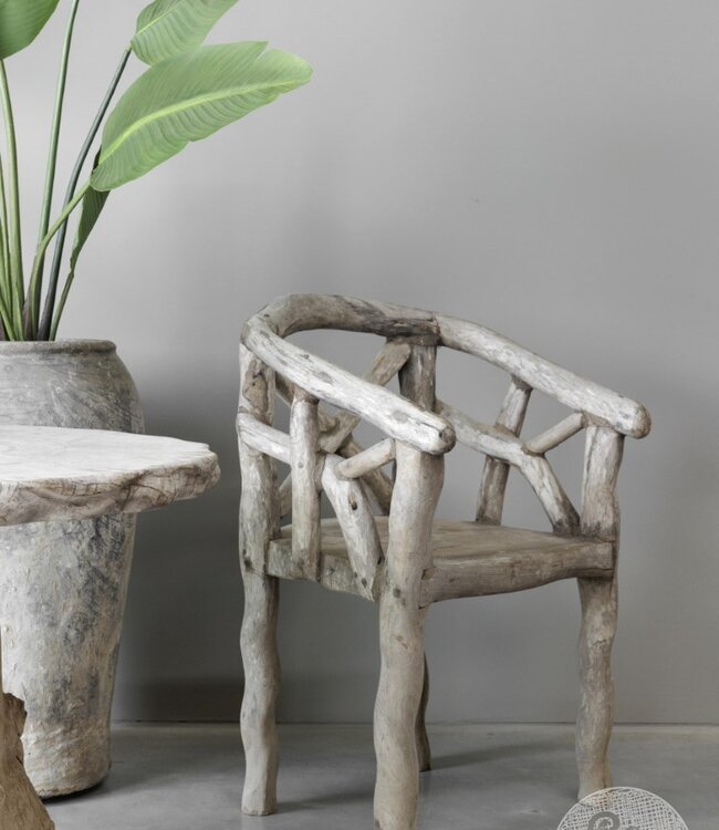 Be-Uniq Houten Set | Tafel + 4 Stoelen | Indonesië