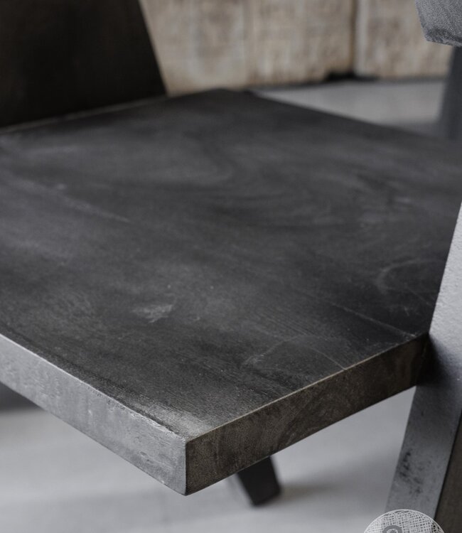 Be-Uniq Houten Armstoel Raf | Set Van 6 | Antiek Zwart