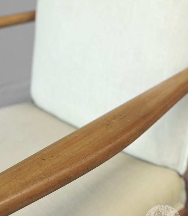 Be-Uniq Origineel Oude Retro Fauteuil | H77 x B65 x D71 cm