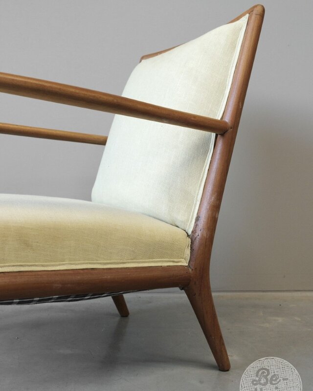Be-Uniq Origineel Oude Retro Fauteuil | H77 x B65 x D71 cm