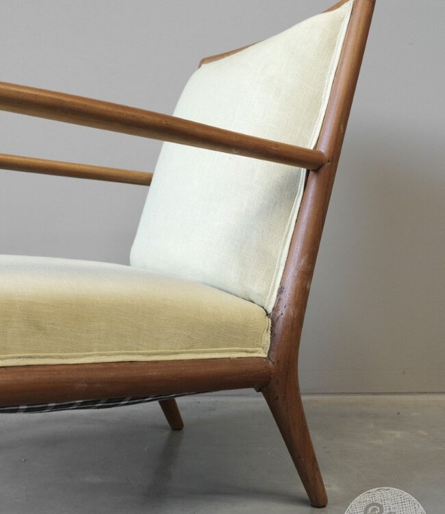 Be-Uniq Origineel Oude Retro Fauteuil | H77 x B65 x D71 cm