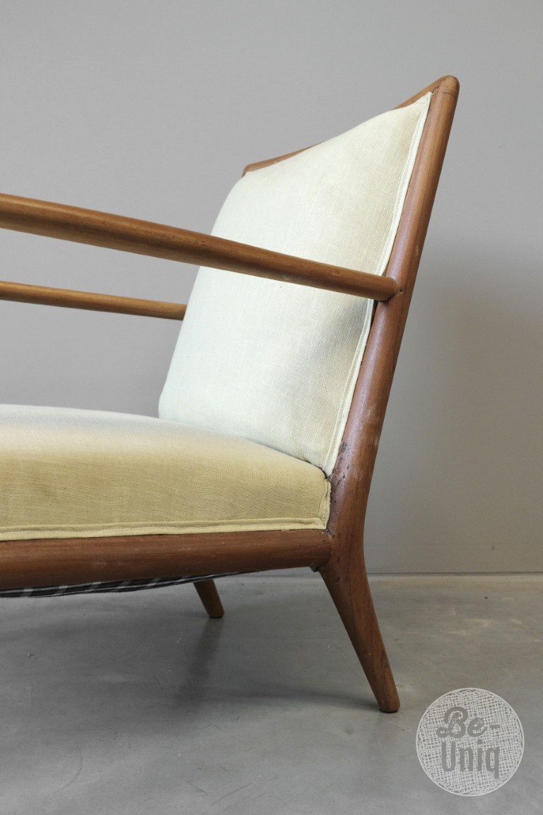 Be-Uniq Origineel Oude Retro Fauteuil | H77 x B65 x D71 cm