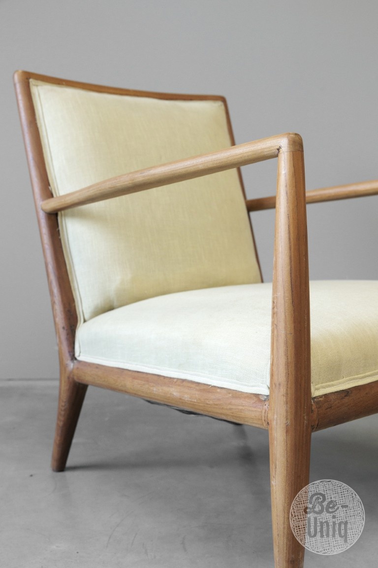 Be-Uniq Origineel Oude Retro Fauteuil | H77 x B65 x D71 cm
