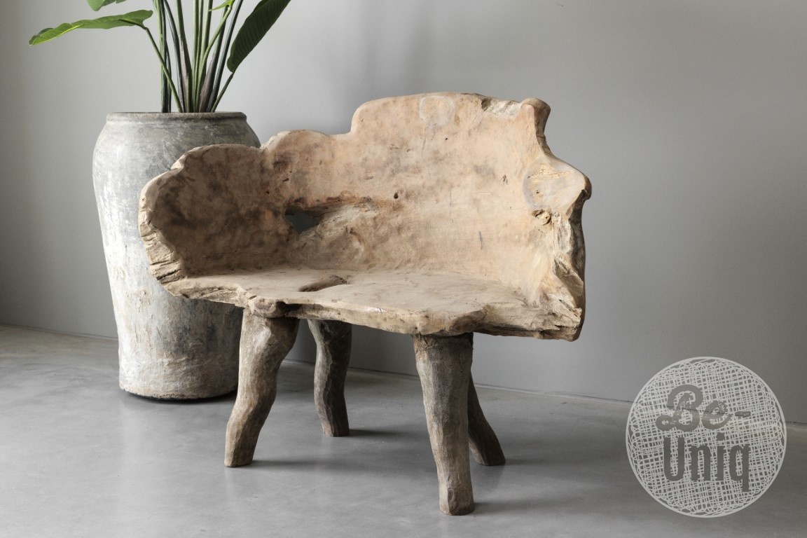 Be-Uniq Wortelhout Bankje | Indonesië | H90 x B111 x D45 cm