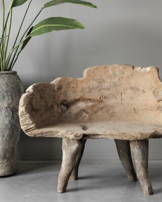 Be-Uniq Wortelhout Bankje | Indonesië | H90 x B111 x D45 cm