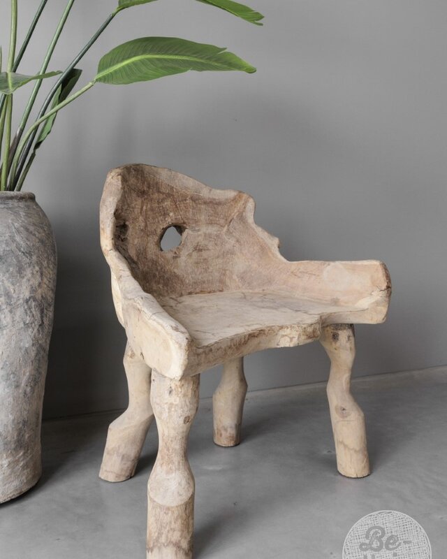 Be-Uniq Wortelhout Bankje | Indonesië | H90 x B83 x D52 cm