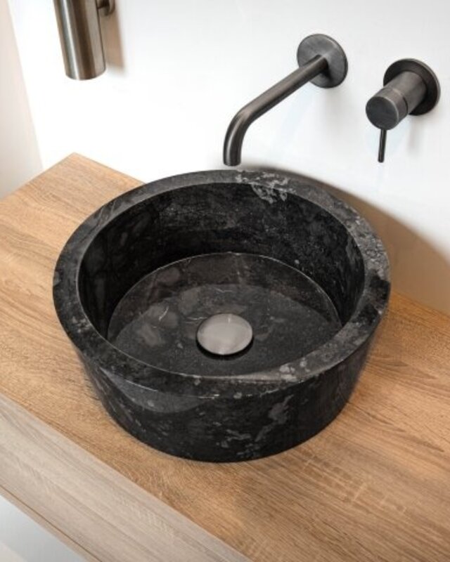 Loutro Bathroomware Waskom Bali | Glans Antraciet | Ø40 x H15 cm