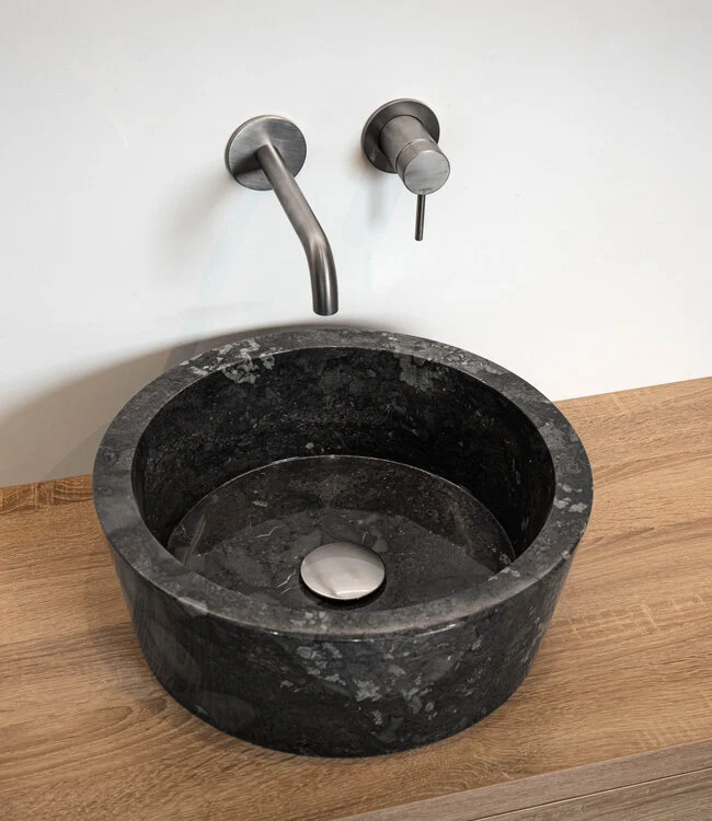 Loutro Bathroomware Waskom Bali | Glans Antraciet | Ø40 x H15 cm