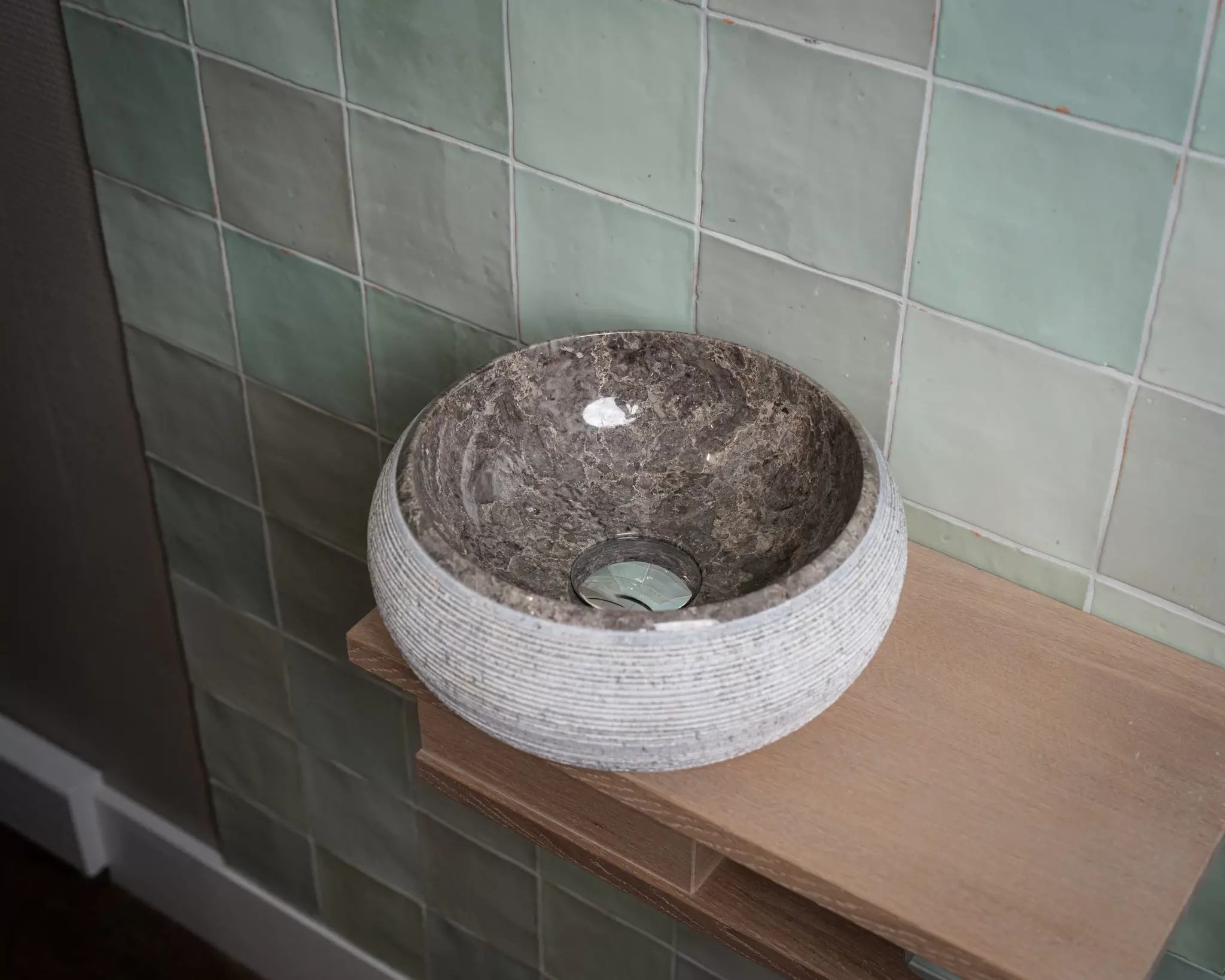 Loutro Bathroomware Waskom Rocky Mini | Marmer | Ø25 x H12 cm | 3 Kleuren!