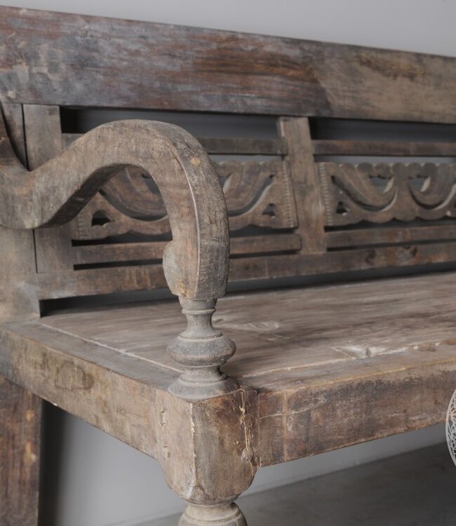 Be-Uniq Oude Javaanse Bank | Indonesië | H92 x B212 x D60 cm