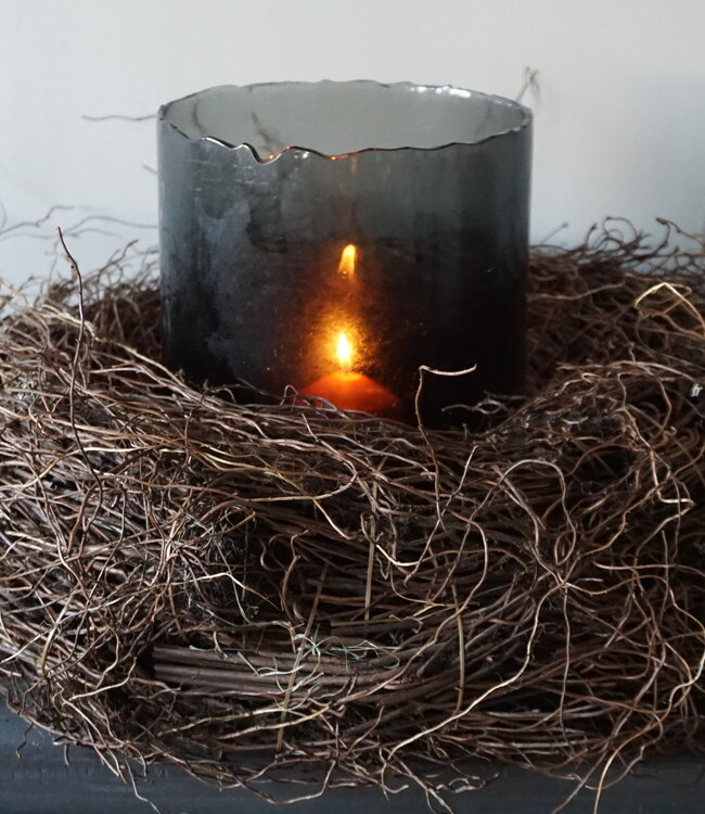 Rene Houtman Krans | Varenwortel | Rood | H15 x D48 cm