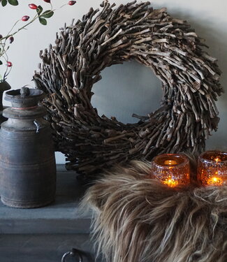 Rene Houtman Krans | Botay | Naturel | Dik 15 x Kies Diameter 50, 40, 30