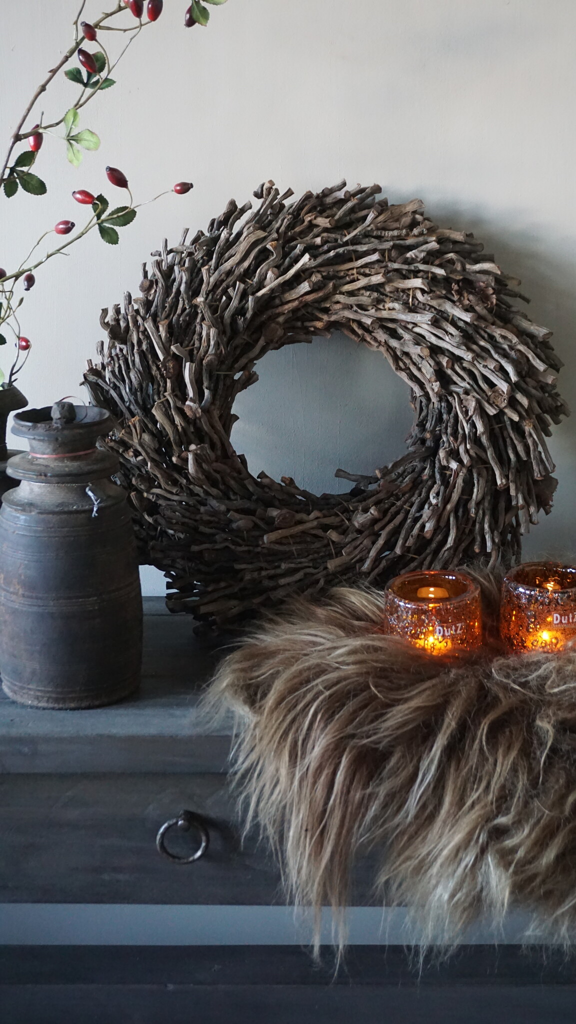 Rene Houtman Krans | Botay | Naturel | Dik 15 x Kies Diameter 50, 40, 30