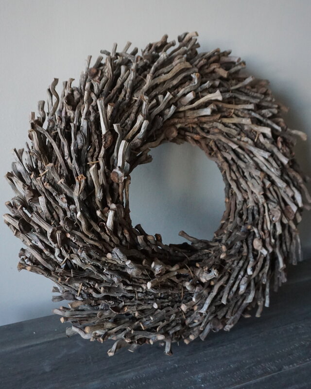 Rene Houtman Krans | Botay | Naturel | Dik 15 x Kies Diameter 50, 40, 30