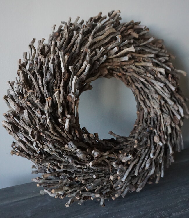 Rene Houtman Krans | Botay | Naturel | Dik 15 x Kies Diameter 50, 40, 30