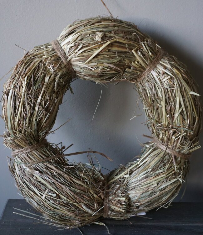 Rene Houtman Krans | Stro | Naturel | H10 x D30 cm