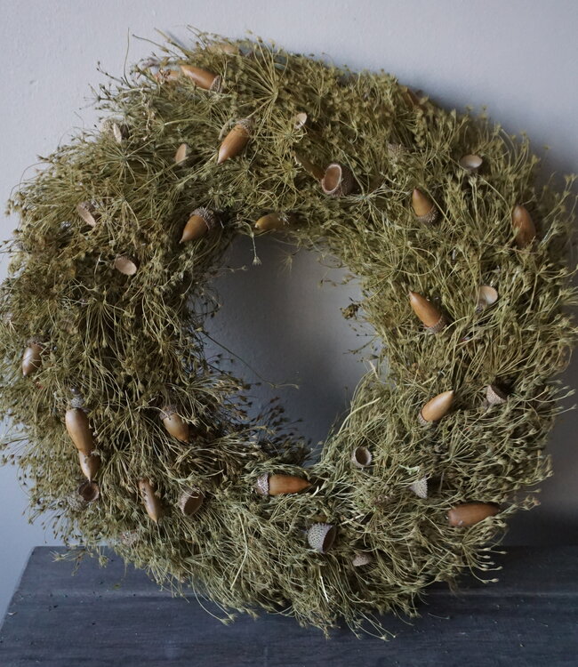 Rene Houtman Krans | Herfst De Luxe | Groen | H10 x D40 cm