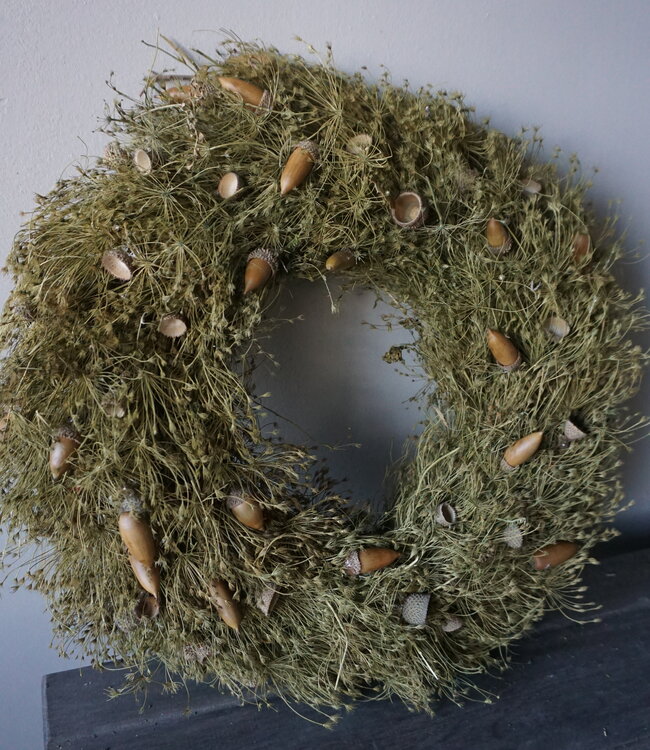 Rene Houtman Krans | Herfst De Luxe | Groen | H10 x D40 cm