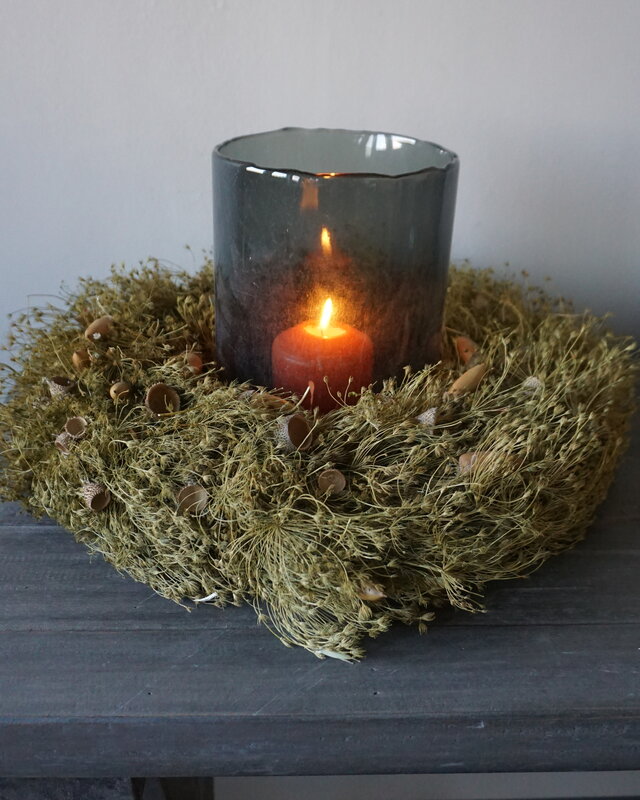 Rene Houtman Krans | Herfst De Luxe | Groen | H10 x D40 cm