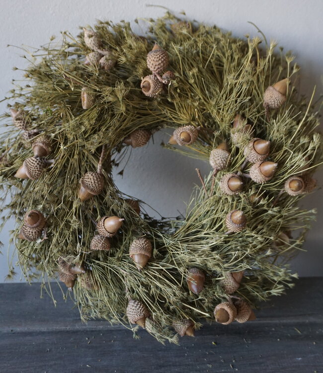 Rene Houtman Krans | Herfst De Luxe | Groen | H10 x D30 cm