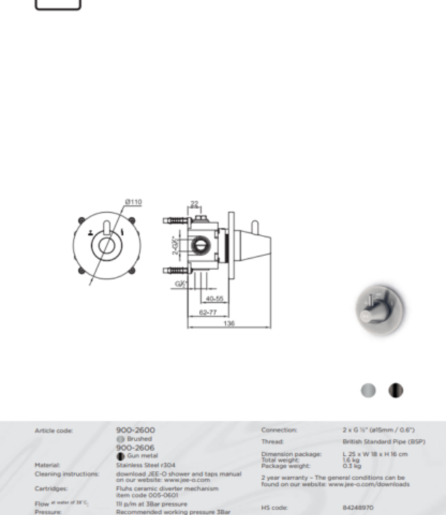 JEE-O Cone Douche Combinatie 03 | 2 Kleuren