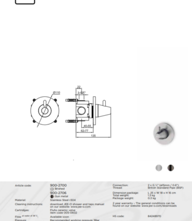 JEE-O Cone Douche Combinatie 03 | 2 Kleuren